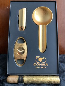 Set phụ kiện mạ vàng 24k kỷ niệm 50 năm Cohiba